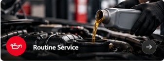 Routine car maintenance and engine oil service